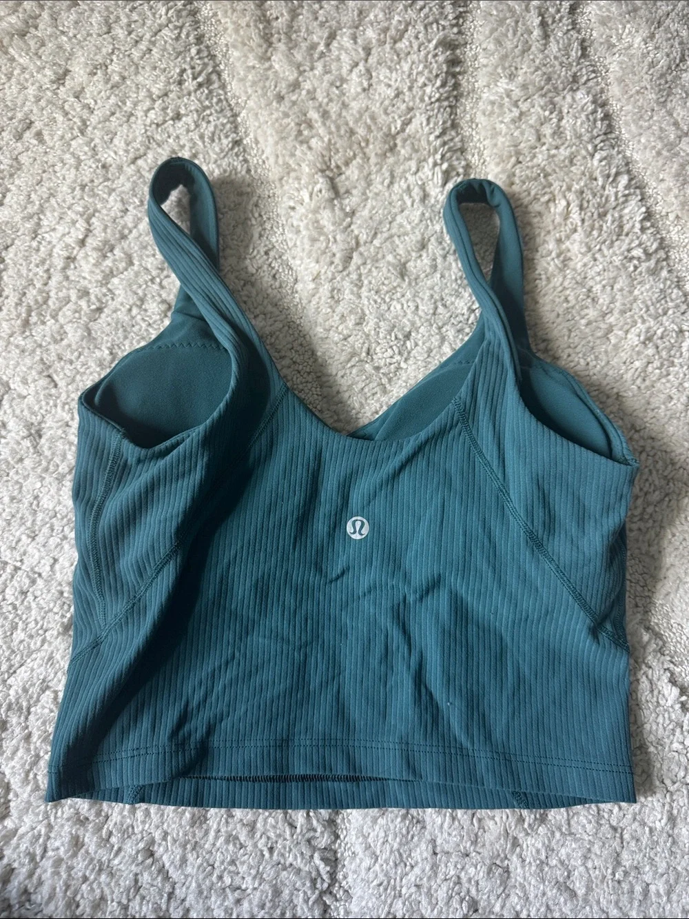 lululemon athletica Ribbed V-Neck Tank Top - Teal Green